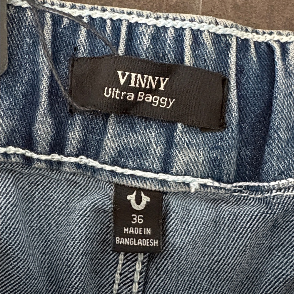 True Religion Vinny Ultra Baggy Carpenter Jeans Size 36 NWT Y2K Skater - Picture 10 of 11